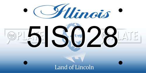5IS028 Illinois License Plate