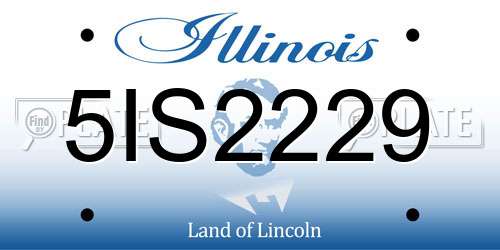 5IS2229 Illinois License Plate