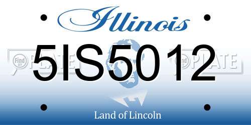 5IS5012 Illinois License Plate
