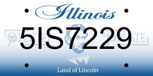 5IS7229 Illinois License Plate