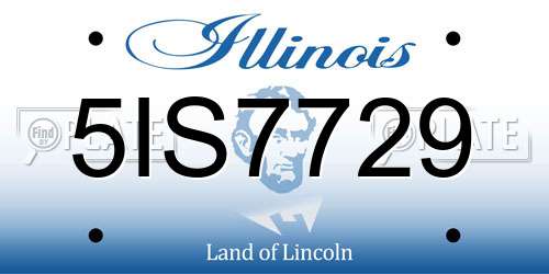 5IS7729 Illinois License Plate