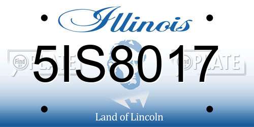 5IS8017 Illinois License Plate