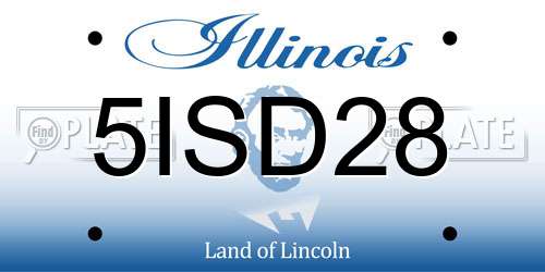 5ISD28 Illinois License Plate