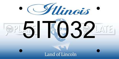 5IT032 Illinois License Plate