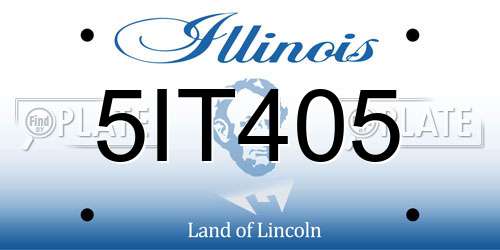 5IT405 Illinois License Plate
