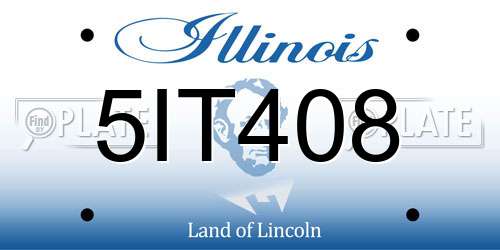 5IT408 Illinois License Plate