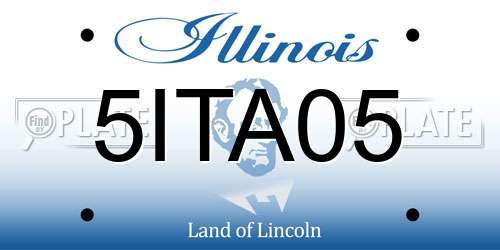 5ITA05 Illinois License Plate