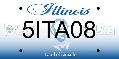 5ITA08 Illinois License Plate