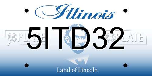 5ITD32 Illinois License Plate