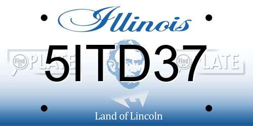 5ITD37 Illinois License Plate