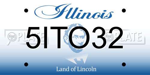 5ITO32 Illinois License Plate