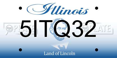 5ITQ32 Illinois License Plate