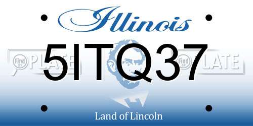 5ITQ37 Illinois License Plate