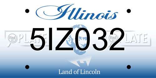 5IZ032 Illinois License Plate