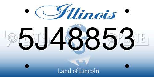 5J48853 Illinois License Plate