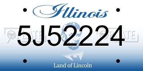 5J52224 Illinois License Plate