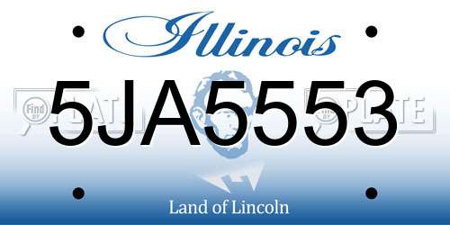 5JA5553 Illinois License Plate