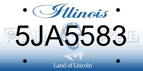 5JA5583 Illinois License Plate