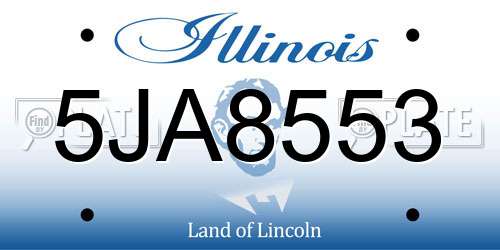5JA8553 Illinois License Plate