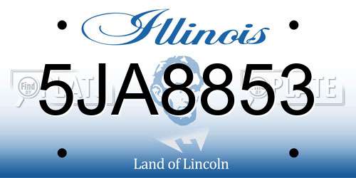 5JA8853 Illinois License Plate