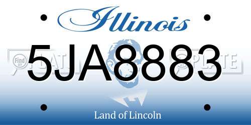 5JA8883 Illinois License Plate