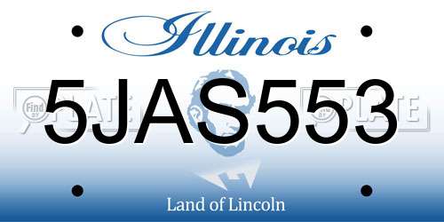 5JAS553 Illinois License Plate