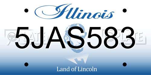 5JAS583 Illinois License Plate