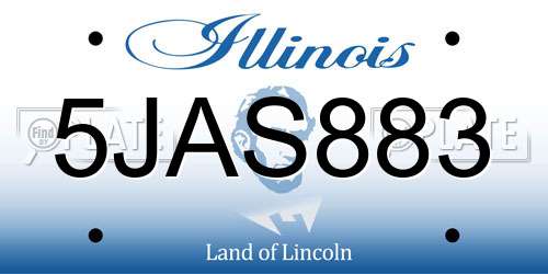 5JAS883 Illinois License Plate