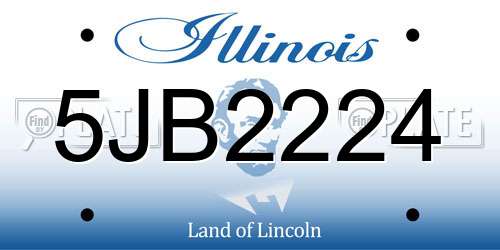 5JB2224 Illinois License Plate