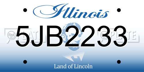 5JB2233 Illinois License Plate