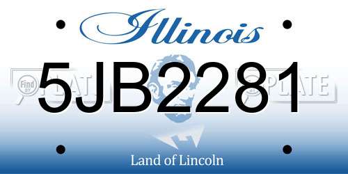 5JB2281 Illinois License Plate