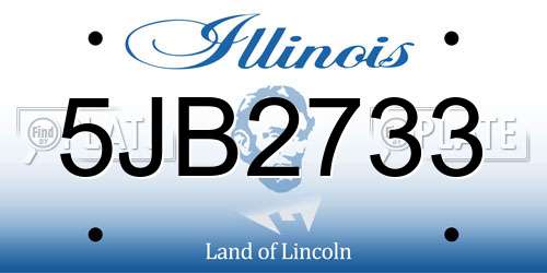 5JB2733 Illinois License Plate