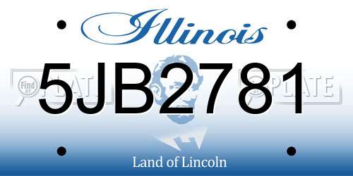 5JB2781 Illinois License Plate