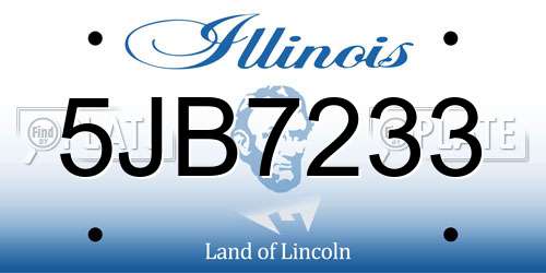 5JB7233 Illinois License Plate
