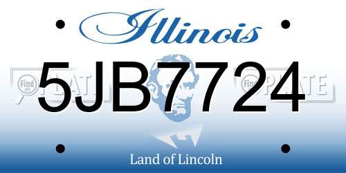 5JB7724 Illinois License Plate