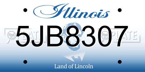 5JB8307 Illinois License Plate