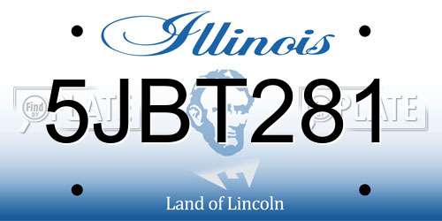5JBT281 Illinois License Plate