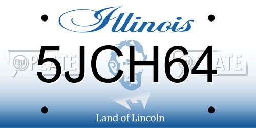 5JCH64 Illinois License Plate