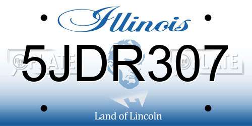 5JDR307 Illinois License Plate