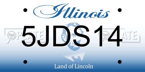 5JDS14 Illinois License Plate