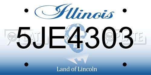 5JE4303 Illinois License Plate