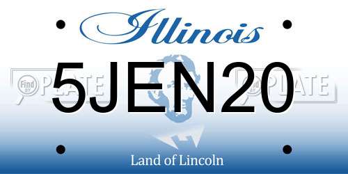5JEN20 Illinois License Plate