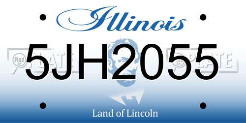 5JH2055 Illinois License Plate