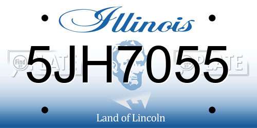 5JH7055 Illinois License Plate