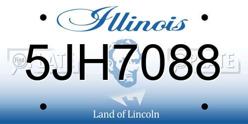 5JH7088 Illinois License Plate