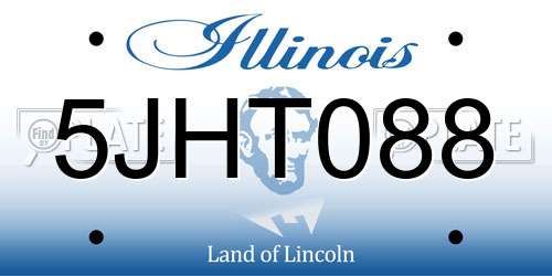 5JHT088 Illinois License Plate