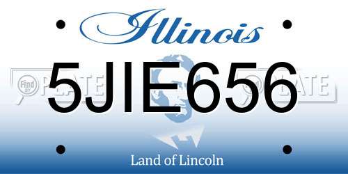5JIE656 Illinois License Plate