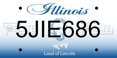 5JIE686 Illinois License Plate