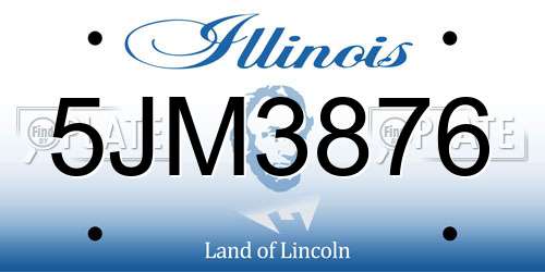 5JM3876 Illinois License Plate