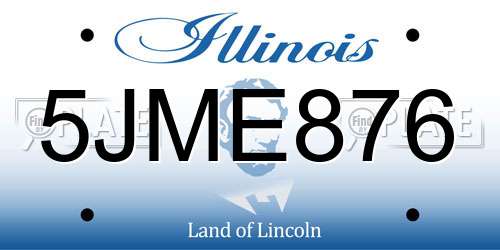 5JME876 Illinois License Plate